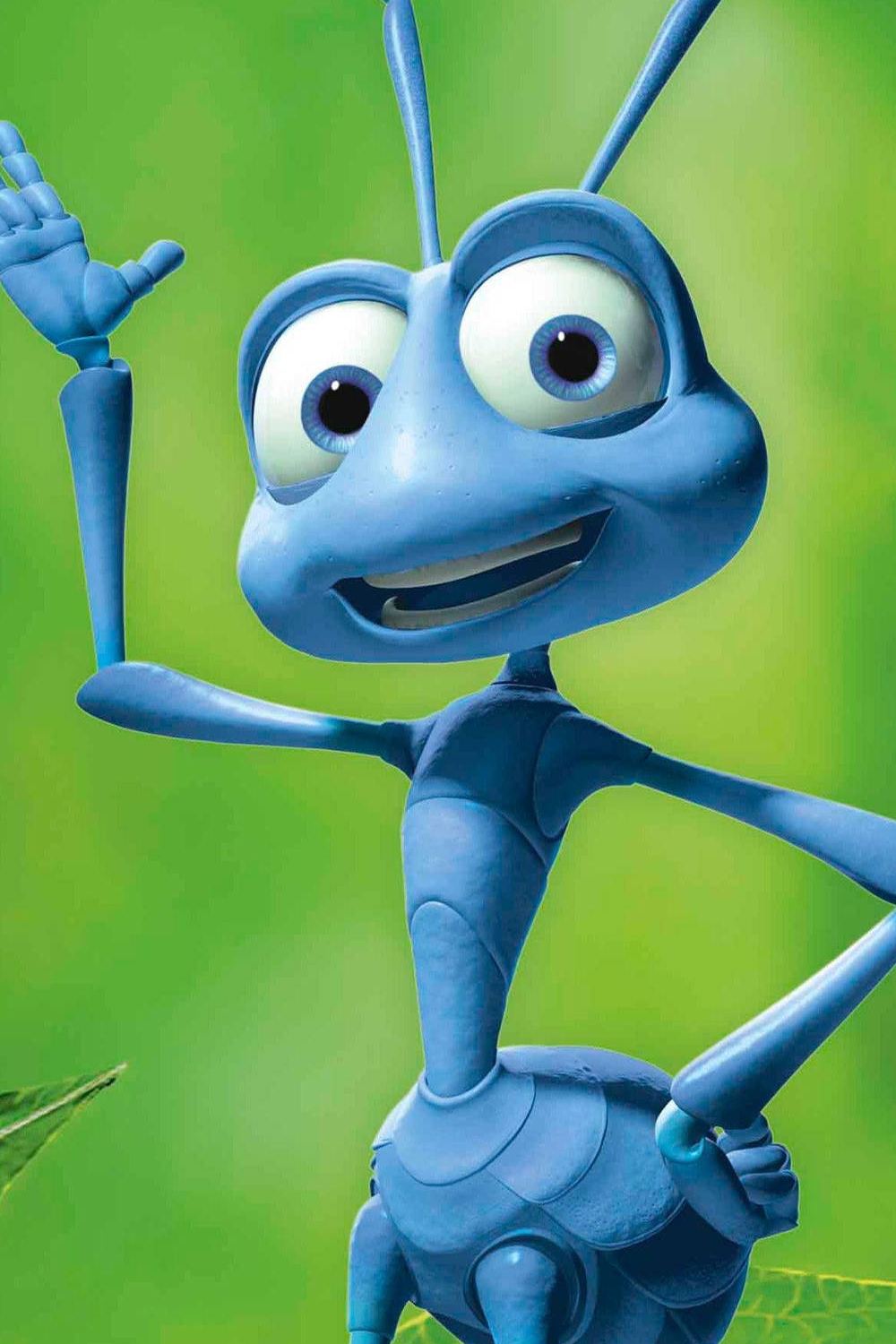 Flik, protagonista de Bichos, en una pose de cuerpo completo que refleja su determinación y creatividad